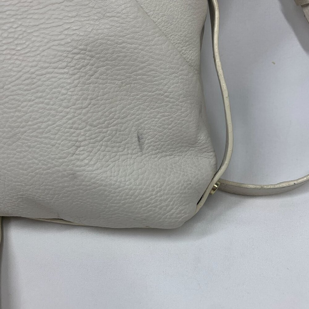 Kooba Stratford White Leather Hobo Triple Compartment Crossbody Bag 9"x9.5" - Picture 4 of 12